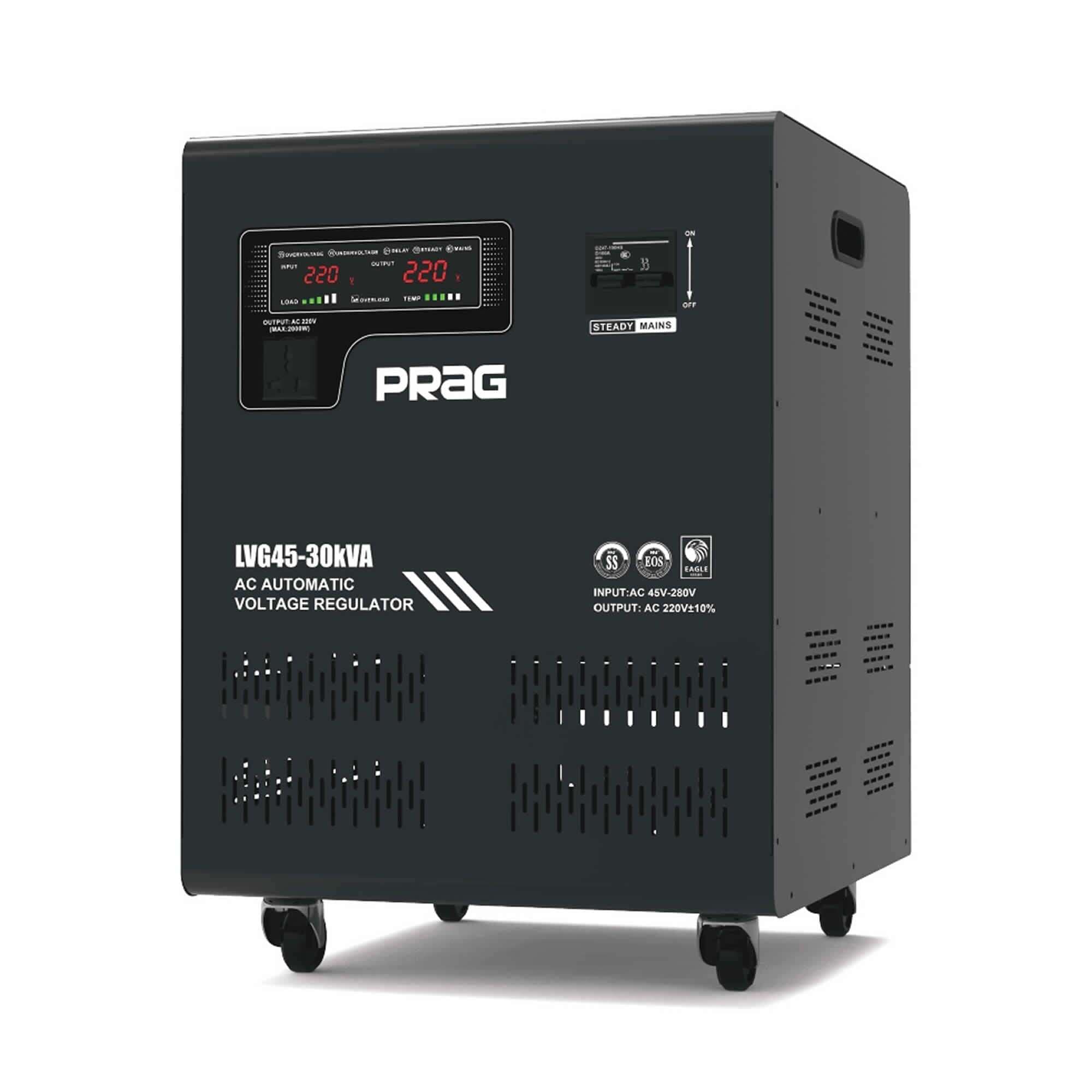 PRAG- 30KVA Relay Voltage Stabilizer